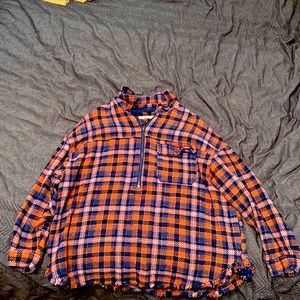 Free people Flannel Zip Up